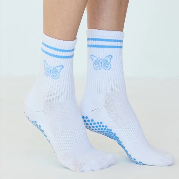 Lucky Honey The Emmie Butterfly Grip Socks NWT - Picture 3 of 7